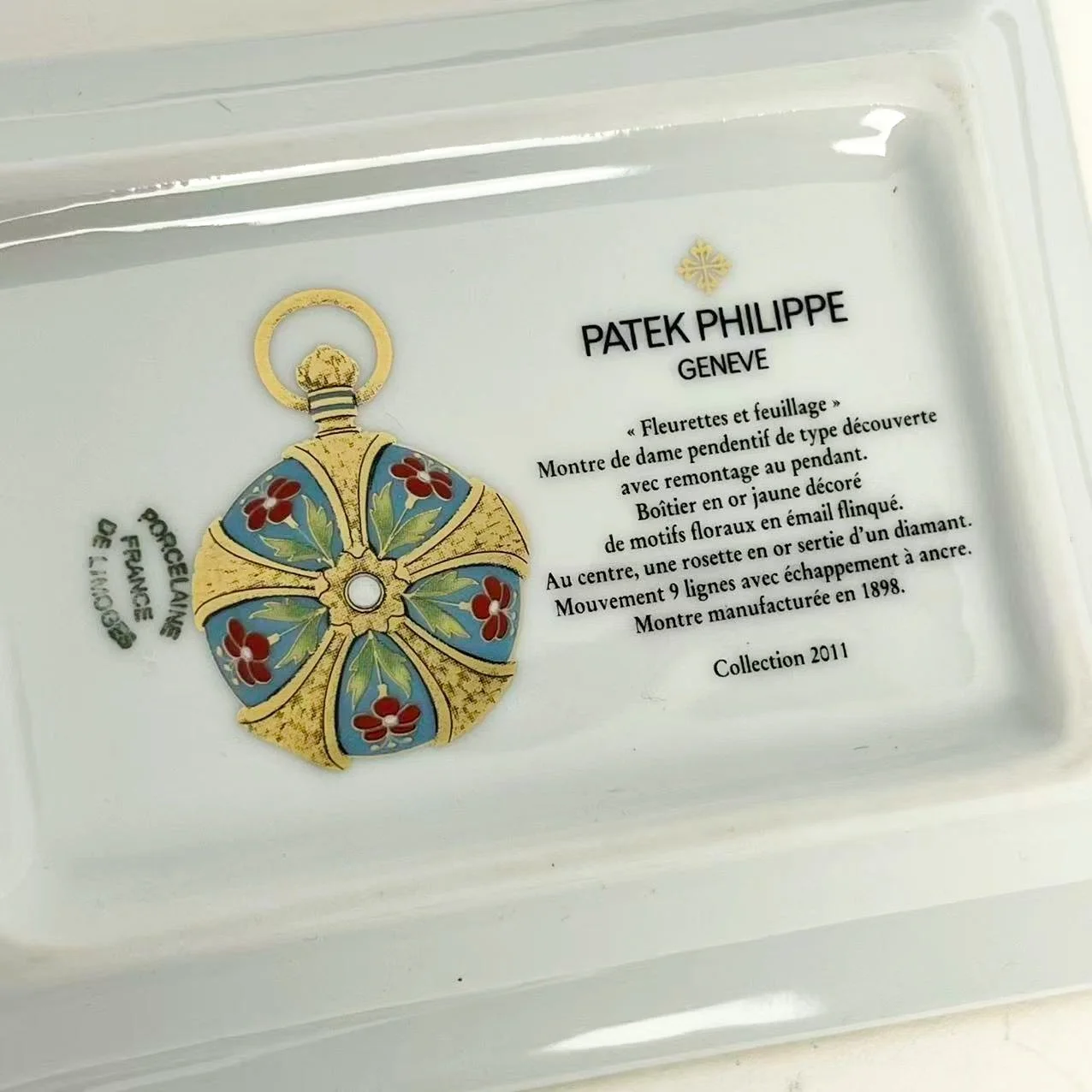 Patek Philippe Genève 2011 Fleurettes Enamel Porcelain Tray – 1898